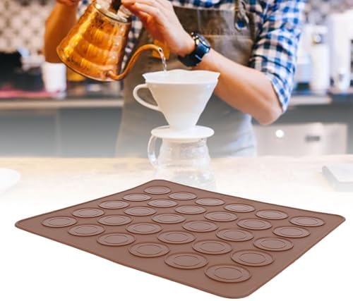 Qinlorgo Silicone Macaron Mat, 10 Sheets Non Stick Baking Mat with 30