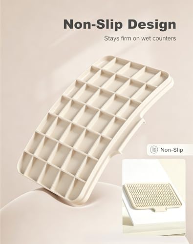 Rnivvi Silicone Dish Drying Mat for Kitchen Counter, 16 x 12" Drainer