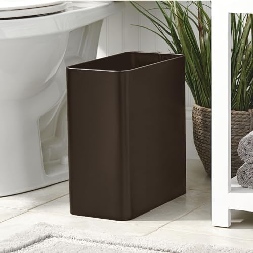 mDesign Stainless Steel Trash Can, 2.6 Gallon, Bronze