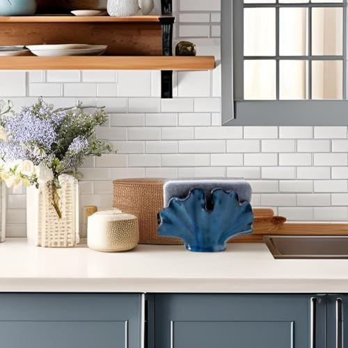 Uiddo Ceramic Kitchen Sink Sponge Holder