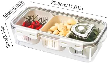 Food Containers Transparent Divided Organization Container With Lid