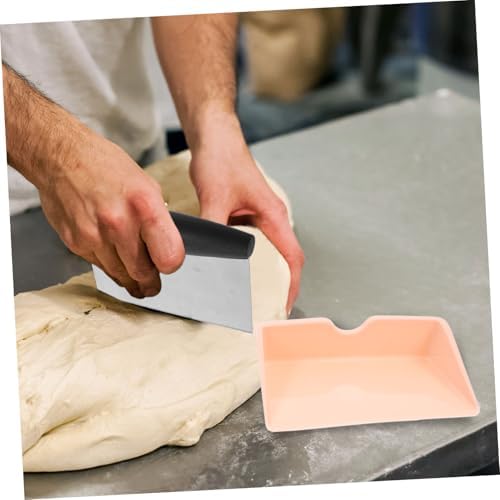 Stainless Steel Dough Cutter Set with Holder, Pink