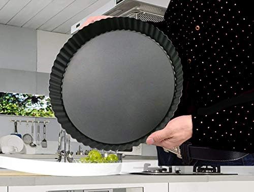 IELEK 12 Inch Non-Stick Tart Quiche Flan Pan Molds Round Removable