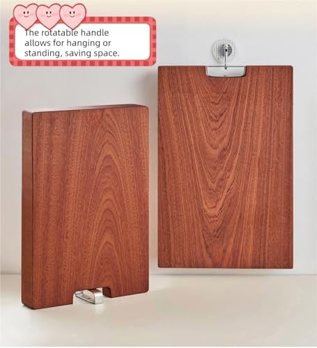 Ebony Wood Cutting Board with Handles, Double-Sided