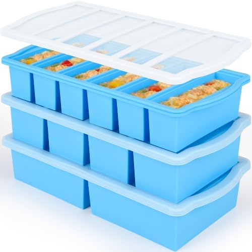 Silicone Freezer Molds with Lid, 1 Cup 2 Cup 1/2 Cup Soup Container