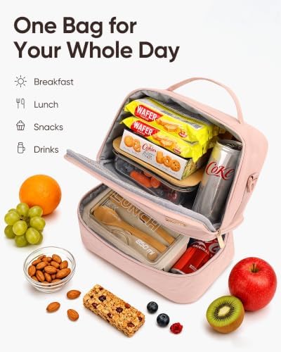 NISHEL Lunch Bag for Women, lunch box with Insulated Compartment and