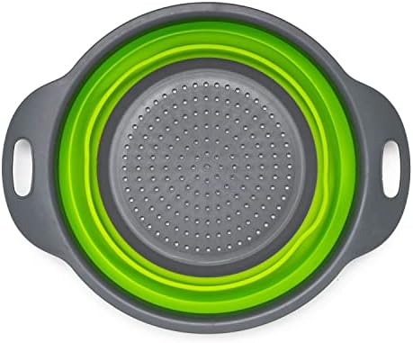 Set of 2 Collapsible Colander made of Silicone, Food-Grade, Perfect