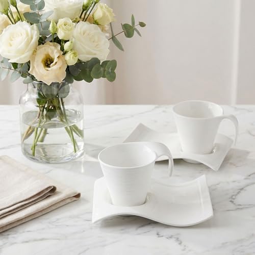 Porcelain Coffee cup and saucer Mugs,5.17 Ounce, Savor Espresso Mugs