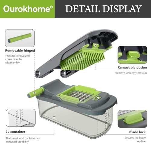 Ourokhome Vegetable Chopper Onion Cutter with Container