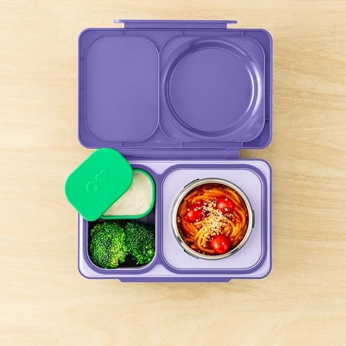 Omie OmieBox UP Leakproof Dip Containers, 2 Pack, Purple/Green