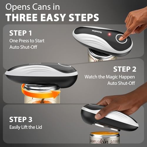 Rechargeable Electric Can Opener, Black