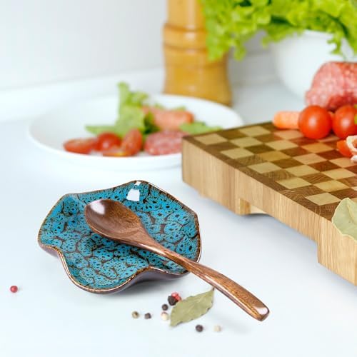 Spoon Rest for Stove Top, 5.3 Inch Ceramic Spoon Holder for Kitchen