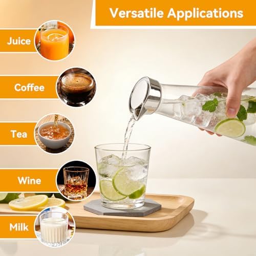 1400ML Plastic Water Pitcher, Unbreakable Acrylic Transparent Juice