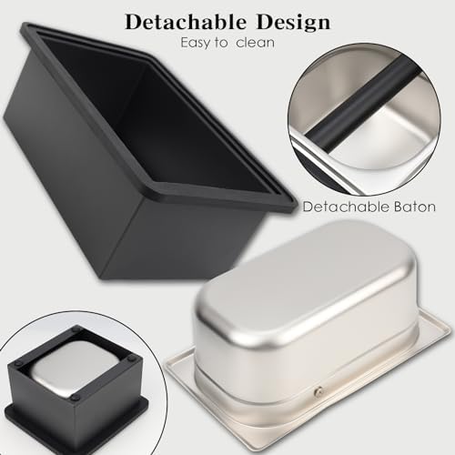 Espresso Knock Box, Stainless Steel Coffee Bag Container, With Steel