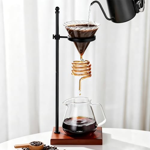 Spiral Pour Over Coffee Maker Set, Glass Dripper