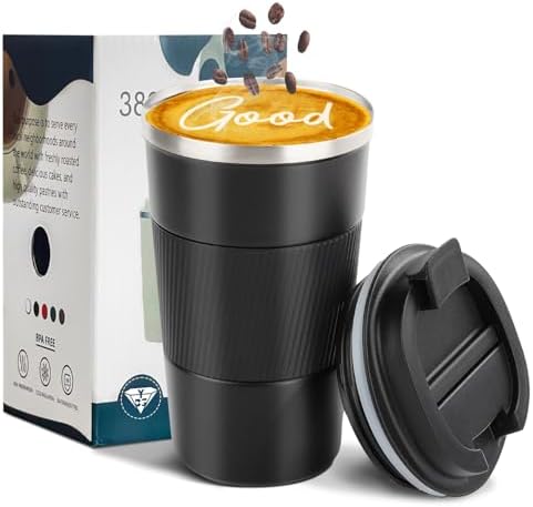 Insulated Travel Coffee Mug, Stainless Steel Coffee Cup with Leakproof