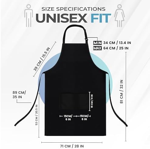 Utopia Kitchen Bib Aprons 4 Pack Adjustable With 2 Pockets