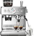 Kismile Espresso Machine with Grinder, 20 Bar, Stainless Steel