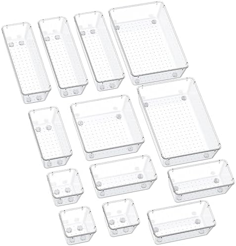 SMARTAKE 13-Piece Drawer Organizer Set, 5-Size