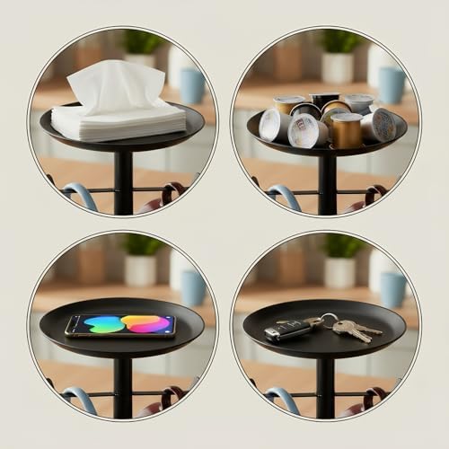 Coffee Mug Tree, Cup Holder for 6 Cups, with Tray for Phone, Tissues