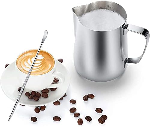 20 oz Milk Frothing Pitcher, 304 stainless steel 600ml milk can coffee