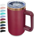22oz Insulated Coffee Mug Bulk with Handle and Lid Red,1pack