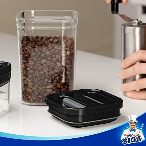 MR.SIGA 4 Pack Airtight Food Storage Container Set for Pantry Organization