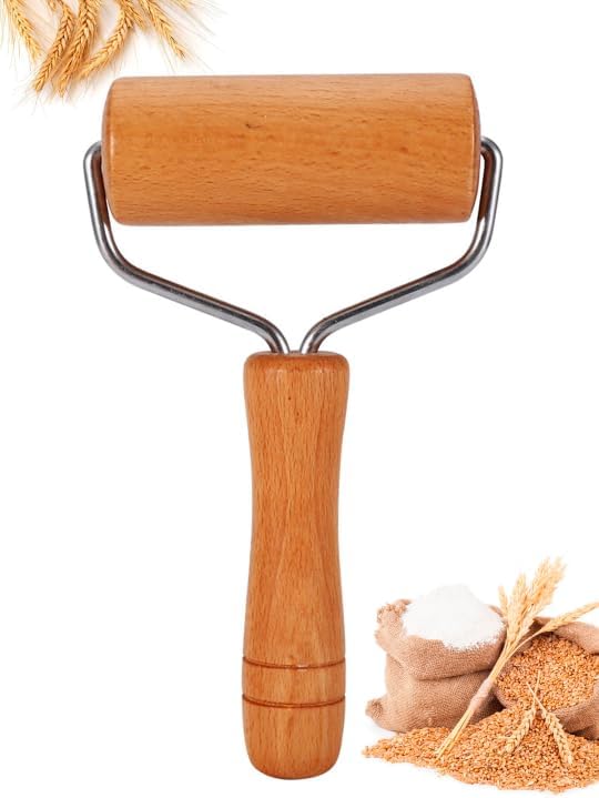 Pizza Rolling Pin, Small Rolling Pin, Non-Stick Wooden Dough Roller by Chazcool