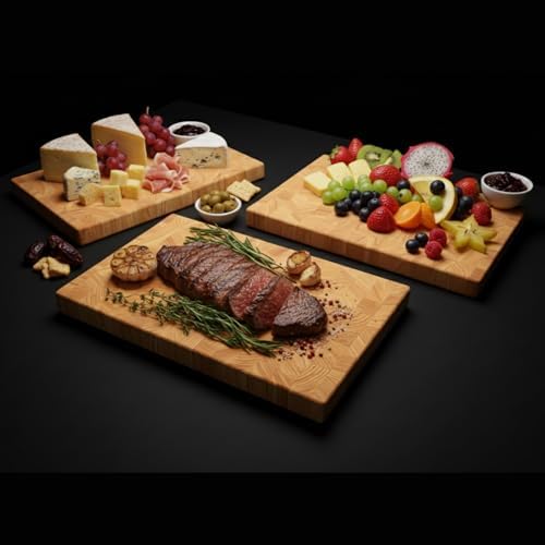 BOUMBI Hinoki Wood Cutting Board, 19.7" x 12.2" x 1.5"