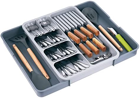 Kitchen Utensil Drawer Organizer, Removable 2-Tier Knife Holder