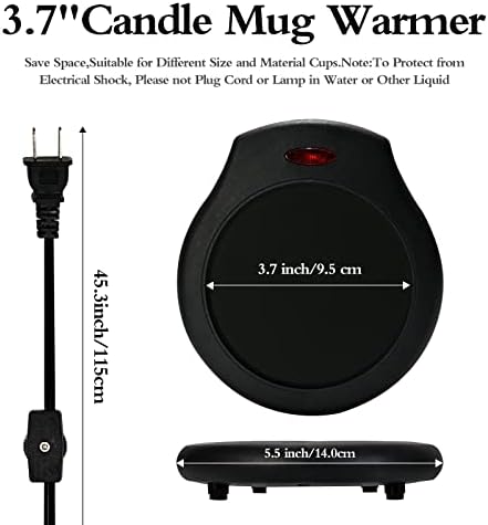 ASAWASA 2Pcs Candle Warmer Plate and Mug Warmer for Large Jar