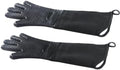 1 Pair Extra Long Silicone Oven Mitts, 19.7", Black