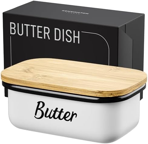 Butter Dish with Lid for Countertop & Refrigerator - Unbreakable Metal