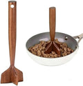 Wooden Food Chopper and Ground Meat Masher,Chicken Shredder,Potato