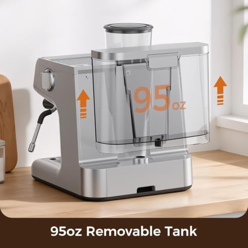 Electactic Espresso Machine with Grinder, 20 Bar