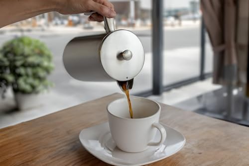 Service Ideas Double Wall Stainless Steel French Press, 33.8oz