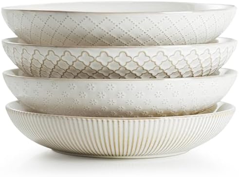 getstar Pasta Bowls, Large Salad Serving Bowls (7.6 inch & 22 oz)