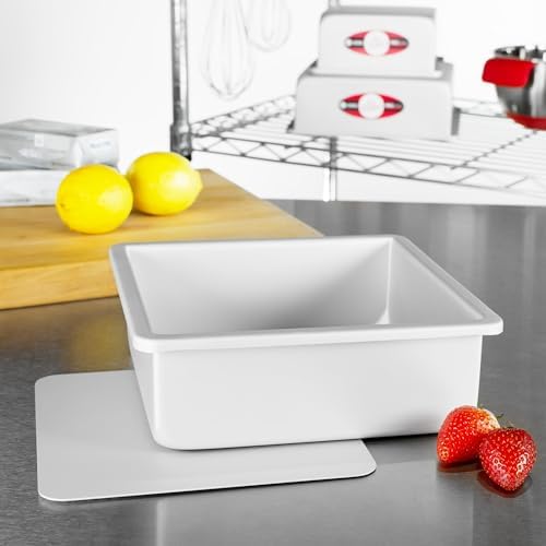 Fat Daddio's PSQCC-883 Square Cheesecake Pan, 8 x 8 x 3 Inch, Silver