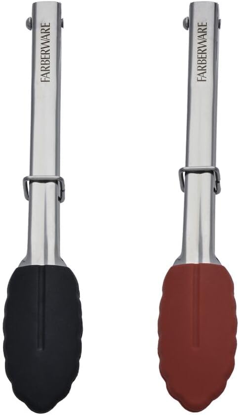 Farberware Classic S2 Mini Tongs Set of 2, 7-Inch Stainless Steel Kitchen Tongs - Image 6