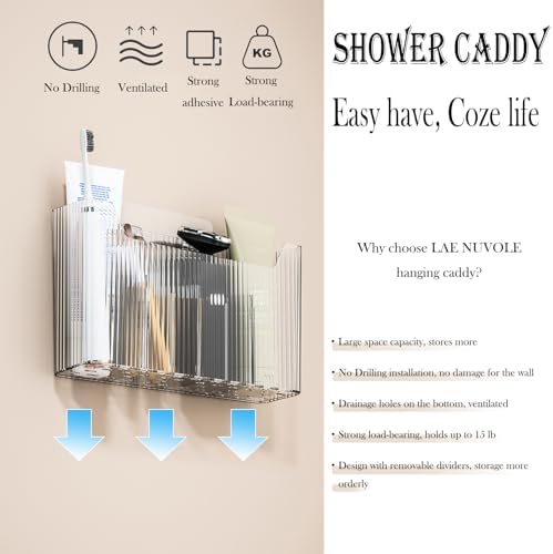 Lae Nuvole Cabinet Door Storage 2-Pack, Clear Adhesive Organizer for