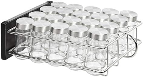 Amazon Basics 20 Jars Spice Rack Organizer, Space-Saving Kitchen