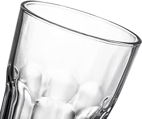 Yopay Set of 8 Highball Drinking Glasses, 12oz Lead-Free Tempered