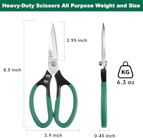 Utility Scissors All Purpose Heavy Duty 8.5 inch Sharp Blades