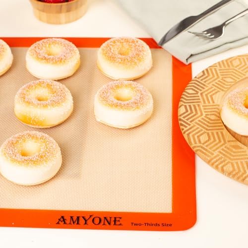 AMYONE Silicone Baking Mat for 2/3 Size Sheet Pan, Platinum, 15x21"