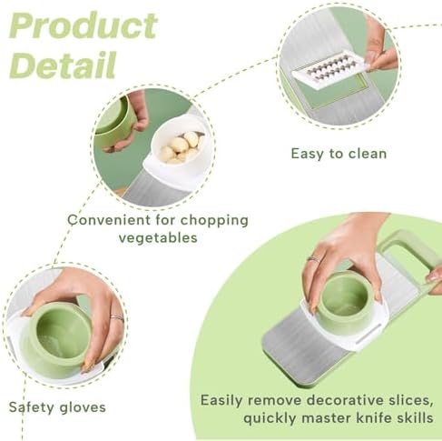 6-in-1 Stainless Steel Mandoline Slicer
