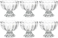 Iced Cream Dessert Bowl,Set of 6,6oz Vintage Glass ware with Heavy