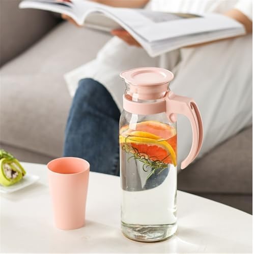 Drinking 1400ml Glass Water Kettles with Lid and Handle