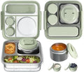 Stainless Steel Bento Lunch Box for Kids Adults with 8oz Insulated