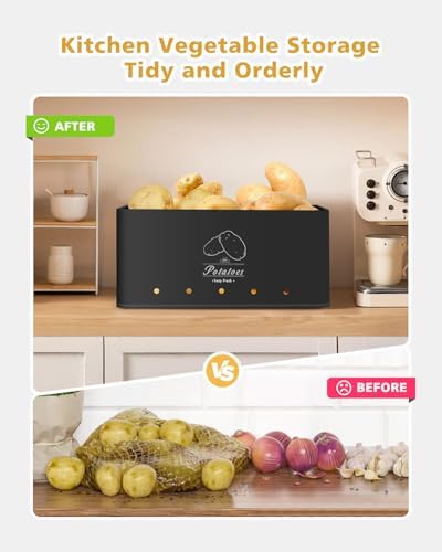 Kitchen Vegetable Storage Set of 3, Sturdy and Durable Storage Basket