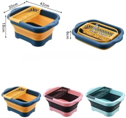Collapsible Silicone Strainer Foldable Kitchen Colander Space Saving